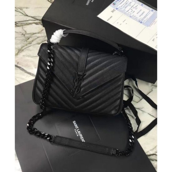 Replica YSL Classic Medium Monogram Saint Laurent College Bag Black