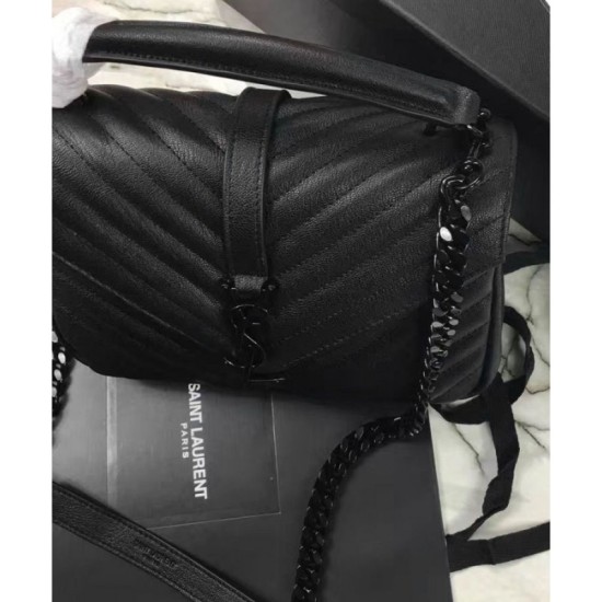 Replica YSL Classic Medium Monogram Saint Laurent College Bag Black