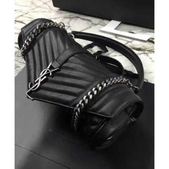 Replica YSL Large Monogram Envelope Satchel Black Replica YSL Large Monogram Envelope Satchel Black
