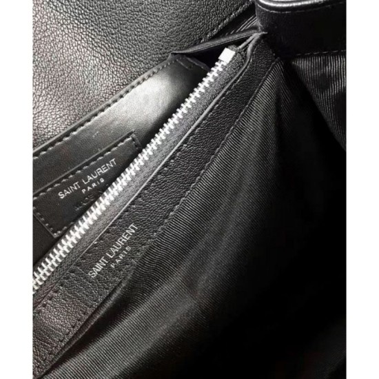 Replica YSL Large Monogram Envelope Satchel Black Replica YSL Large Monogram Envelope Satchel Black