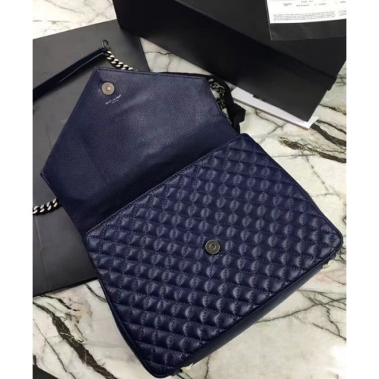 Replica YSL Large Monogram Envelope Satchel Dark Blue Fake YSL Large Monogram Envelope Satchel Dark Blue Replica