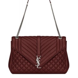 Replica YSL Large Monogram Envelope Satchel Mauve