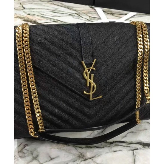 Replica YSL Large Monogram Satchel Black Replica YSL Large Monogram Satchel Black