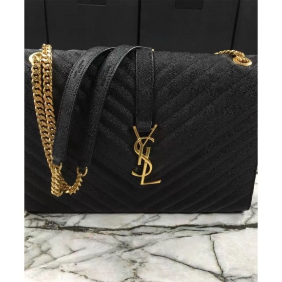 Replica YSL Large Monogram Satchel Black Replica YSL Large Monogram Satchel Black