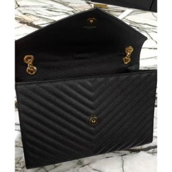Replica YSL Large Monogram Satchel Black