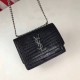 Fake YSL Saint Laurent Medium Sunset Monogram Crocodile Pattern Black Replica Replica YSL Saint Laurent Medium Sunset Monogram Crocodile Pattern Black