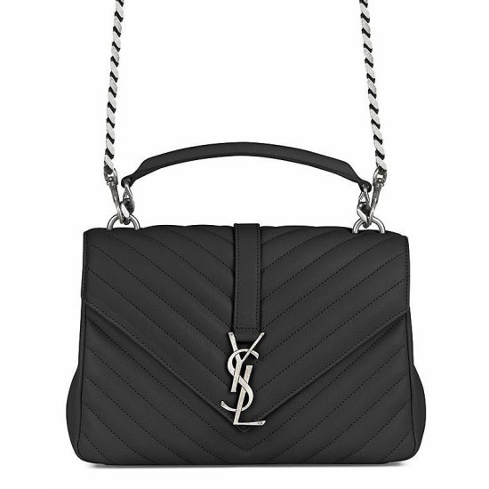 Replica YSL Classic Medium Monogram Saint Lauren College Bag Black Replica YSL Classic Medium Monogram Saint Lauren College Bag Black