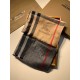 Replica Burberry Aquatic Cashmere Small Check Shawl 75 x 220 Gray