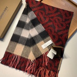 Replica Burberry Double-sided Cashmere Wool Shawl 30 x 180