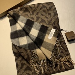 Replica Burberry Double-sided Cashmere Wool Shawl 30 x 180