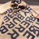 Replica Burberry Double-sided Letter Logo Check Cashmere Wool Shawl 30 x 180 Brown