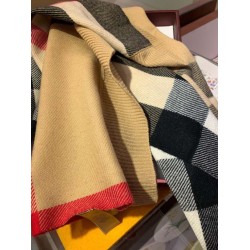 Replica Burberry classic large Check cashmere Shawl 60 x 180 Brown