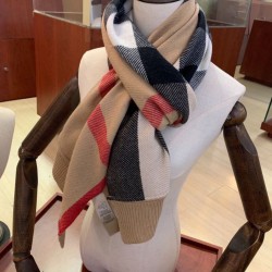 Replica Burberry classic large Check cashmere Shawl 60 x 180 Brown