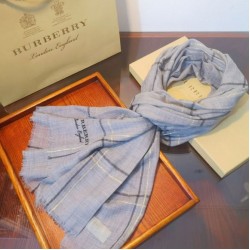 Replica Burberry Lurex Thread Color Block Check Cashmere Scarf 90 x 200
