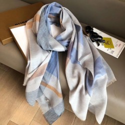 Replica Burberry classic horse embroidery check cashmere scarf 100 x 200