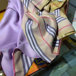 Replica Burberry Vintage Check Cashmere Silk Shawl 70 x 220