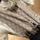 Fake Gucci classic double-faced cashmere scarf Gray Replica