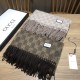 Replica Gucci classic double-faced cashmere scarf Coffee