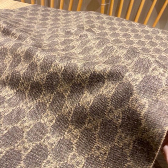 Replica Gucci classic double-faced cashmere scarf Coffee