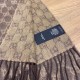 Replica Gucci classic double-faced cashmere scarf Coffee
