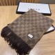 Replica Gucci classic double-faced cashmere scarf Coffee