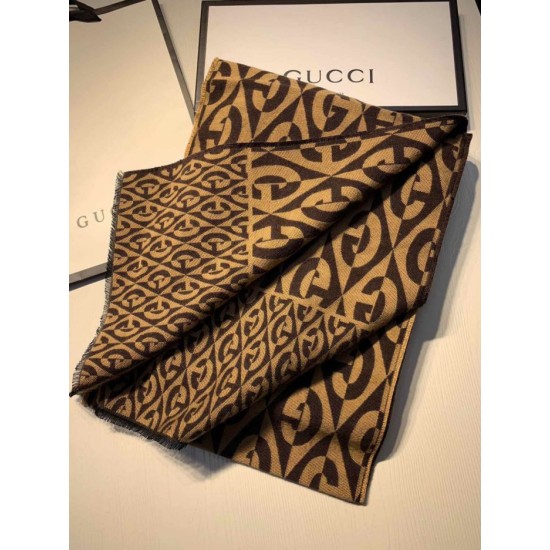 Fake Gucci GG wool jacquard Men scarf Replica