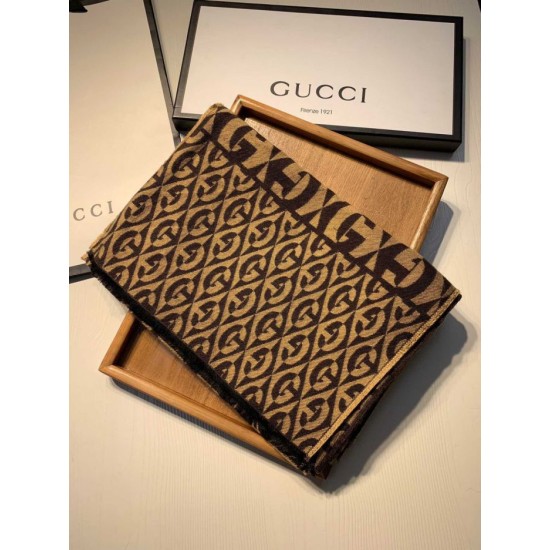Fake Gucci GG wool jacquard Men scarf Replica