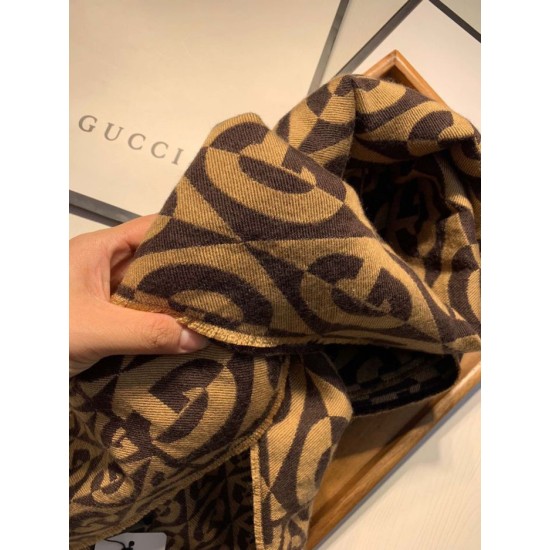 Fake Gucci GG wool jacquard Men scarf Replica