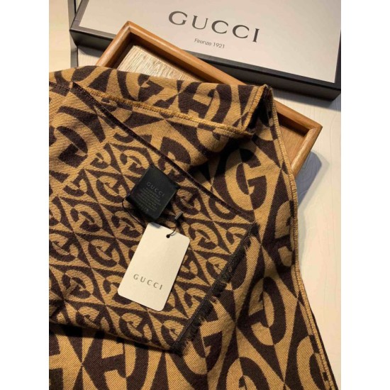 Fake Gucci GG wool jacquard Men scarf Replica