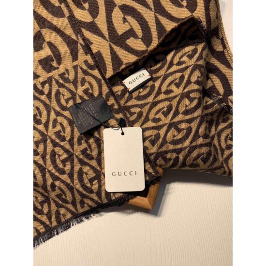 Fake Gucci GG wool jacquard Men scarf Replica