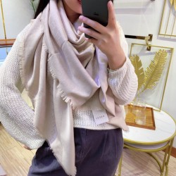 Replica Gucci Wool GG jacquard Double-sided square Scarf Beige