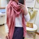 Fake Gucci Wool GG jacquard Double-sided square Scarf Pink Replica
