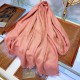 Fake Gucci Wool GG jacquard Double-sided square Scarf Pink Replica