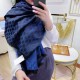 Replica Gucci Wool GG jacquard Double-sided square Scarf Blue