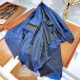 Replica Gucci Wool GG jacquard Double-sided square Scarf Blue