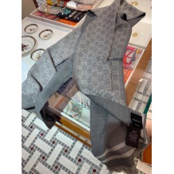 Replica Gucci classic double-faced cashmere men scarf Gray