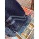 Replica Gucci classic double-faced cashmere men scarf Dark Blue
