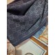Replica Gucci classic double-faced cashmere men scarf Dark Blue