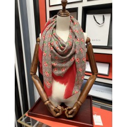 Replica Gucci Double G letter interwoven apple pattern cashmere scarf