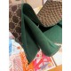 Replica Gucci double heavy wool silk scarf Green