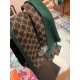Replica Gucci double heavy wool silk scarf Green