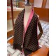 Replica Gucci double heavy wool silk scarf Pink