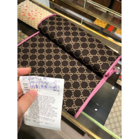 Replica Gucci double heavy wool silk scarf Pink