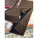 Replica Gucci double heavy wool silk scarf Black