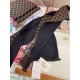 Replica Gucci double heavy wool silk scarf Black