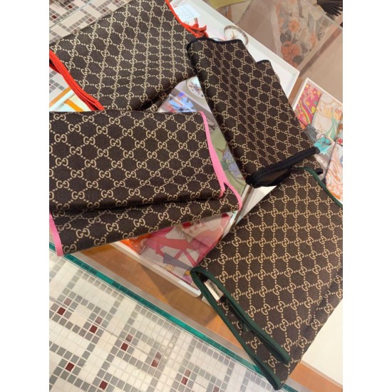 Replica Gucci double heavy wool silk scarf Black