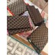 Replica Gucci double heavy wool silk scarf Black