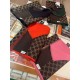 Replica Gucci double heavy wool silk scarf Red