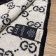 Replica Gucci Classic Wool GG jacquard Scarf Blue