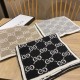 Replica Gucci Classic Wool GG jacquard Scarf Blue